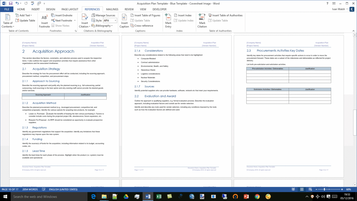 Acquisition Plan Template (SDLC) – Software Development Templates ...