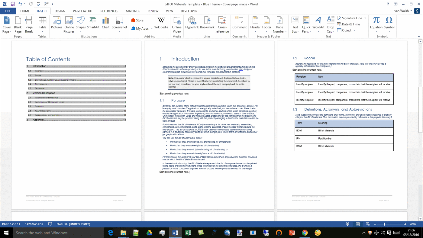 Bill of Materials Templates (SDLC) – Software Development Templates ...