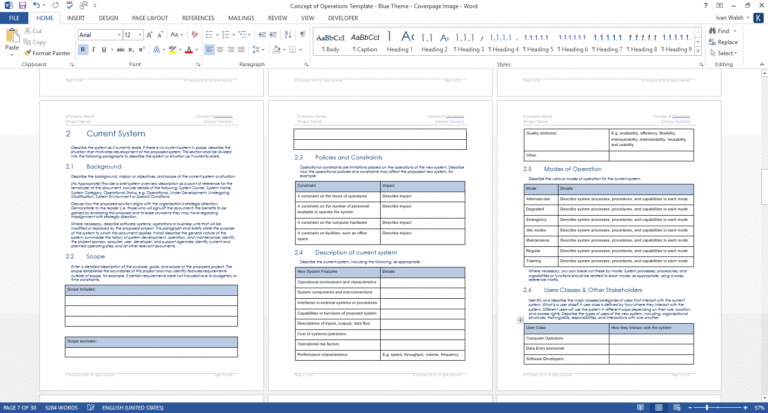 Concept of Operations Template (SDLC) – Software Development Templates ...