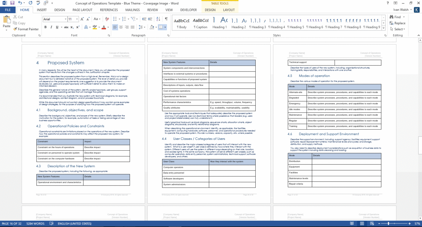 Concept of Operations Template (SDLC) – Software Development Templates ...