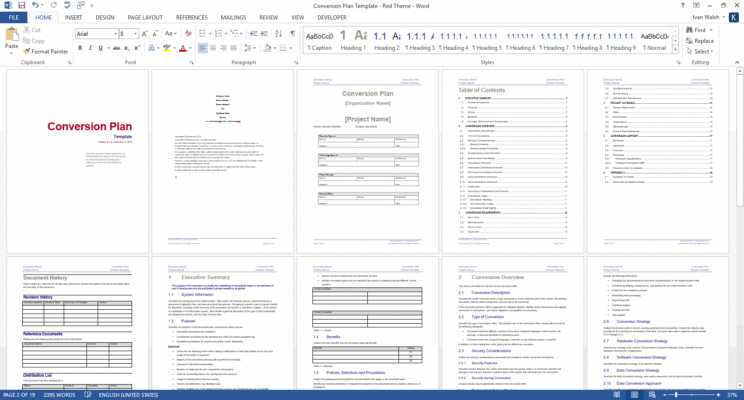 Conversion Plan Template (SDLC) – Software Development Templates, Forms ...