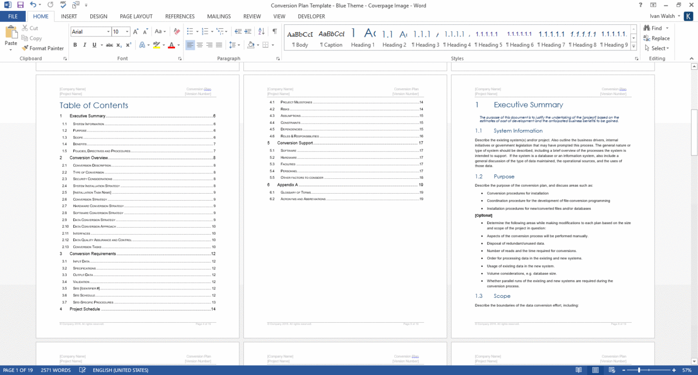 Conversion Plan Template (SDLC) – Software Development Templates, Forms ...