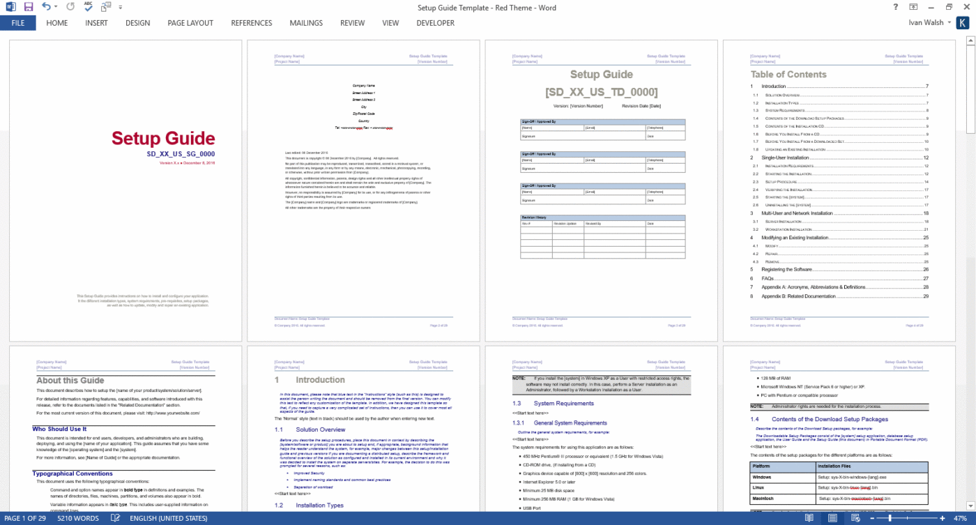 Setup Guide Template (SDLC) – Software Development Templates, Forms ...