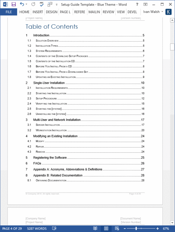 Setup Guide Template (SDLC) – Software Development Templates, Forms ...